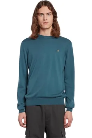 Farah Herren Mullen Wool Crew Neck Pullover, , XX-Large