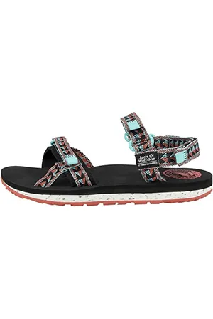 Jack Wolfskin Damen OUTFRESH W Sport Sandalen, Schwarz (Black/Aquamarine 6089), 40.5 EU