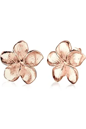 Elli Ohrringe Damen Ohrstecker Frangipani Blüte Natur Blume Filigran in 925 Sterling Silber