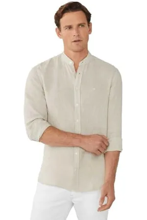 Hackett Herren Garment DYE Linen Hemd, , M