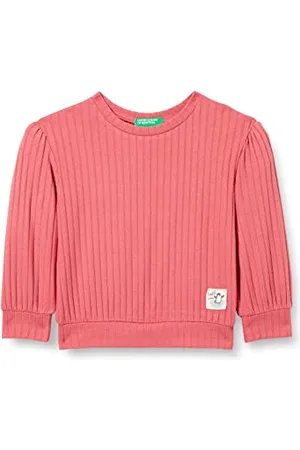 Benetton Mädchen Pullover G/C M/L 3RUWG105M LANGÄRMLIGES Sweatshirt MIT Rundhalsausschnitt, , 82