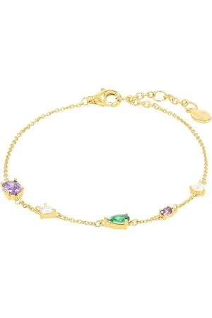 Amor Armband 925 Sterling Silber Damen Armschmuck, mit Zirkonia synth., 16+3 cm, Gold, Kommt in Schmuck Geschenk Box