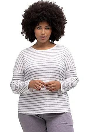 Ulla Popken Damen Shirt Oversized Loungewear, , 50-52 EU