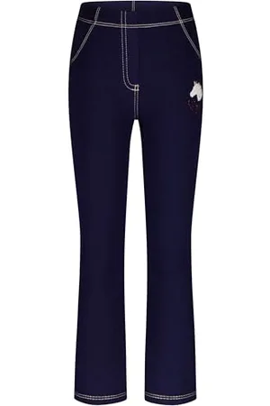 Salt & Pepper Girls Leggings EMB seq. Horse