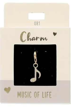 Depesche 11785-081 Charms Express yourself - Anhänger für Halsketten und Armband, Note, vergoldet, als kleines Geschenk