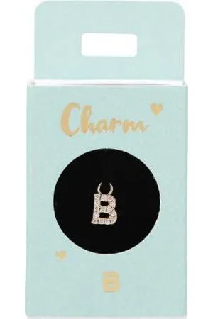 Depesche 11834-002 Charm Buchstabe B, vergoldeter Anhänger für Halsketten, Armband und Ohrringe, ideal als kleines Geschenk