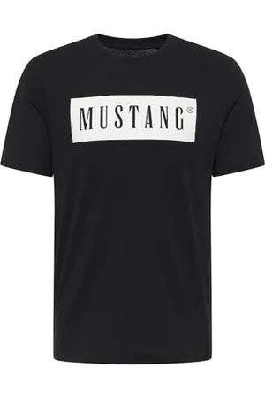 Mustang Herren T-Shirt Austin - Regular Fit S-3XL Weiss Schwarz Gün Baumwolle, Größe:S, Farbe: