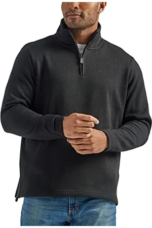 Wrangler Herren Langärmeliges Fleece mit Viertelreißverschluss Pullover, , Klein