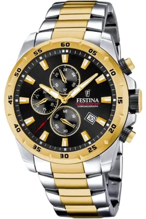 Festina Unisex-Erwachsene Analog Quarz Uhr mit Edelstahl Armband F20562/4