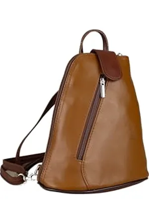 Alessandro Rucksack Basico aus weichem Leder, Made in Italy 24cm x 20cm x 11cm