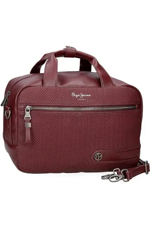 Pepe Jeans Sprig Kulturbeutel, anpassbar, mit Schulterriemen, Rot, 31 x 21 x 15 cm, Kunstleder von Joumma Bags, rot, Talla única, Verstellbare Kosmetiktasche mit Schulterriemen