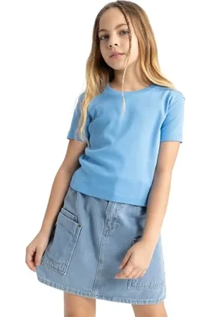 DeFacto Mädchen T-Shirt - Trendige T Shirts für Kinder - Mädchen T-Shirts für Mädchen -Tshirts Mädchen