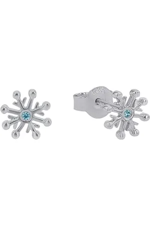 Prinzessin Lillifee Ohrstecker 925 Sterling Mädchen Kinder Ohrschmuck, mit Zirkonia synth., 0,7 cm, , Schneeflocke, Kommt in Schmuck Geschenk Box, 2036944