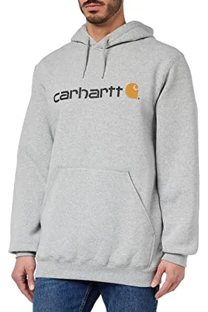Carhartt Herren, Weites, mittelschweres Sweatshirt mit Logo-Grafik, Grau meliert, XL