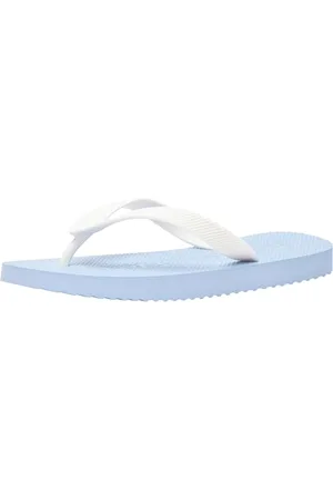 Tommy Hilfiger Damen Flip Flops Logo Zehentrenner, Blau (Moderate Blue), 41