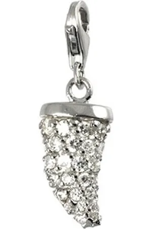 Carlo Biagi Damen-Anhänger Horn Weiß 925 Silber CSCZS03C