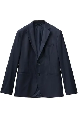 Benetton Herren Giacca 2ZVMUW00O Anzugjacke, Blu 903, 44