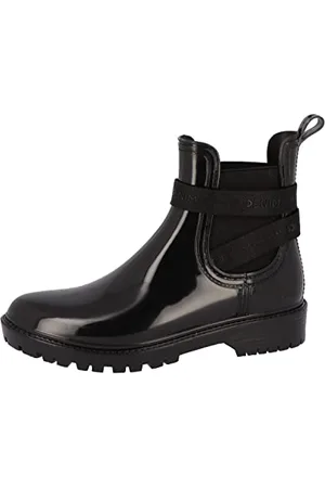 TOM TAILOR Damen 4296602 Gummistiefel, Black, 37 EU