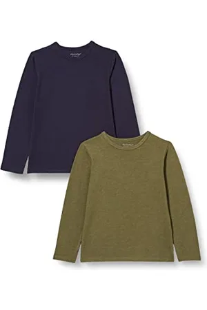 Minymo Unisex Kinder Basic 34 -T-Shirt Ls (2-Pack) Shirt, , 122 EU