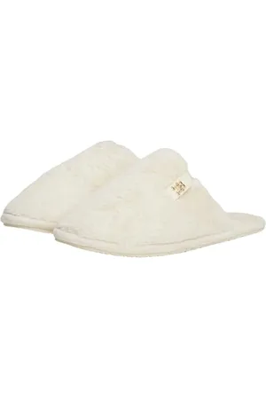 Tommy Hilfiger TH COMFORT HOME SLIPPER ( Hausschuhe Damen, Weiß (Ancient White), 37/38 EU
