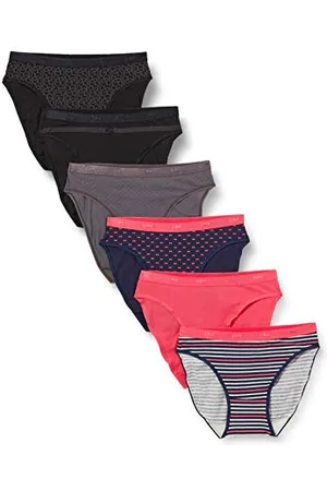 Dim Slip Les Pockets Baumwolle Stretch Baumwolle Multipack Damen x6, , L