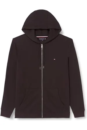 Tommy Hilfiger Herren Hoodie mit Reißverschluss mit Kapuze, Schwarz (Black), XXL