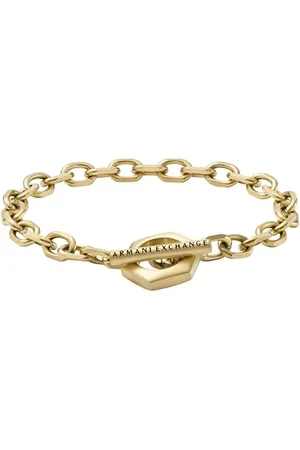 Armani Exchange Armband Für Männer, Länge: 220mm, Breite: 17.5mm, Höhe: 20mm Gold-Edelstahl-Armband, AXG0104710
