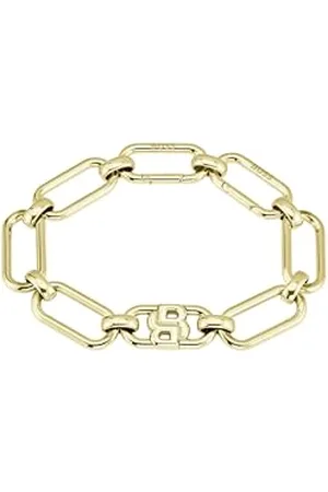 HUGO BOSS Jewelry Gliederarmband für Damen Kollektion DOUBLE B SWING aus Gelbgold mit einem Doppel-B Charm - 1580628