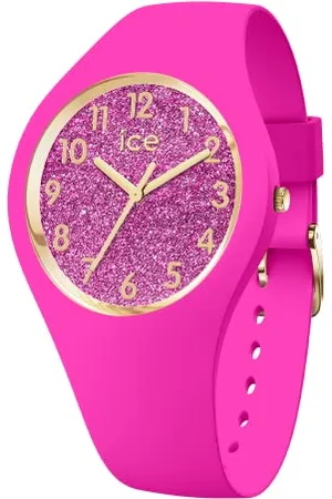 Ice-Watch ICE glitter Neon pink - Rosa Damenuhr mit Silikonarmband - 021224 (Small)