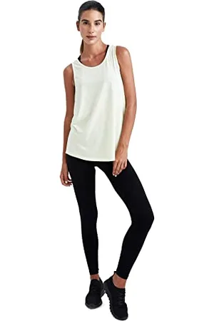 DeFacto Obertaile für Damen Sport Tshirt für DamenMINT,L