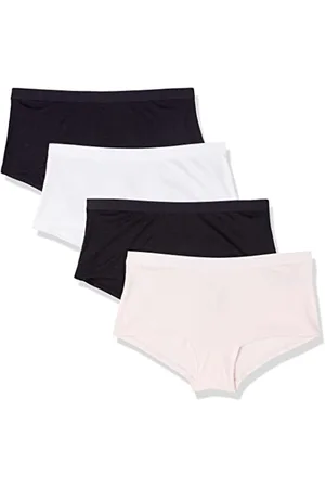 Amazon Damen Gerippter Boyshort-Slip, 4er-Pack, , 38