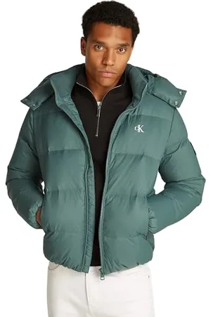 Calvin Klein Herren Pufferjacke Essentials Down Jacket mit Kapuze , ,S
