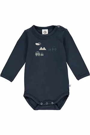 Müsli By Green Cotton Baby Boys Caravan Applique l/s Body Base Layer, , 68