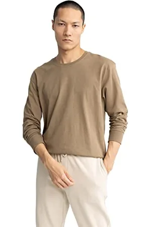 DeFacto Herren Z5782az Sweatshirt, Brown, S EU