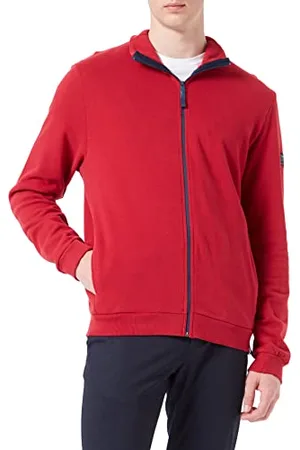 Timezone Herren Standup Collar Jacket Sweatshirt, red, XL