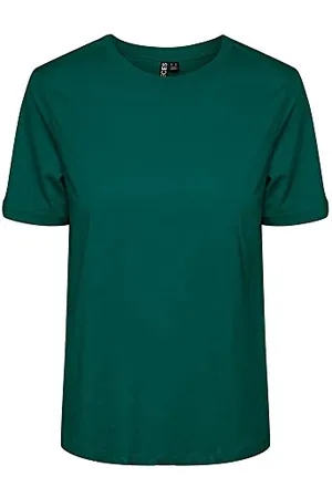 Pieces® Damen Pcria Ss Fold Up Solid Tee Noos Bc T-Shirt, , M