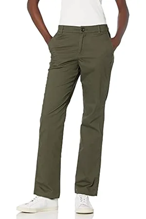 Amazon Damen Schmal geschnittene Chinohose aus Stretch-Twill mit geradem Bein, , 46