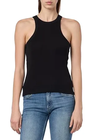 Champion Damen Legacy Icons Tonal Logo Polo W-Soft Cotton 1x1 Rib Crop Slim S/S Crewneck Tanktop, , X-Large