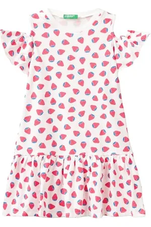 Benetton Mädchen und Mädchen 3m39gv00u Kleid, , 110 cm