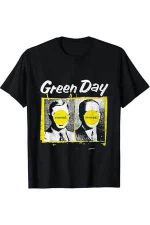 Green Day T-Shirt S Klassische Passform, Doppelt genähter Saum, Halbarm, Rundhals-Ausschnitt, V-Ausschnitt, Klassisch, Musik, Herren, Männer, T-Shirt