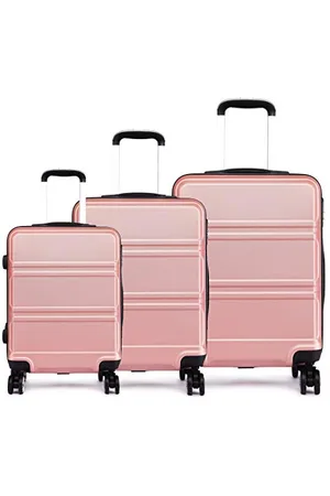Kono 3er Kofferset PC Hartschalen-Koffer Reisekoffer Trolley Rollkoffer Set Reisekofferset ABS-M/L/XL