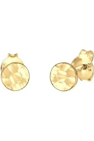 Elli Ohrringe Damen Ohrstecker Kreis Gehämmert Organic in 925 Sterling Silber