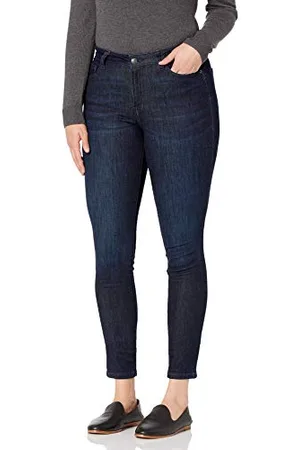 Amazon Damen Curvy-Röhrenjeans mit mittelhohem Bund, , 38-40