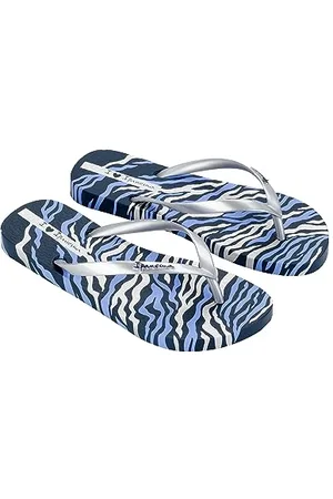 Ipanema Damen ANIMALE Print III FEM Flipflop, Blue/Silver, 38 EU