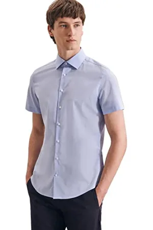 Seidensticker Herren Business-Hemd - Slim Fit - Bügelfrei - Kent-Kragen - Kurzarm - 100% Baumwolle