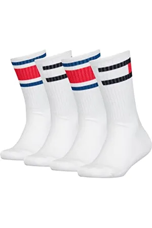 Tommy Hilfiger Unisex Kinder Flag 4 Pack Ecom Crew Sock, , 27-30