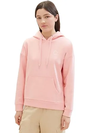 TOM TAILOR Damen Loose Fit Hoodie mit Print, , L