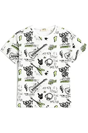 Koton Boys T-Shirt Printed Short Sleeve Crew Neck Cotton