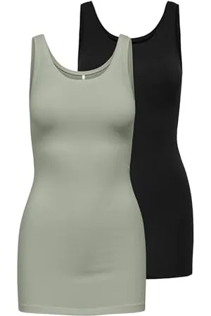 ONLY Damen Onllive Love Life New Long Tt 2pack Noos Top, , S EU