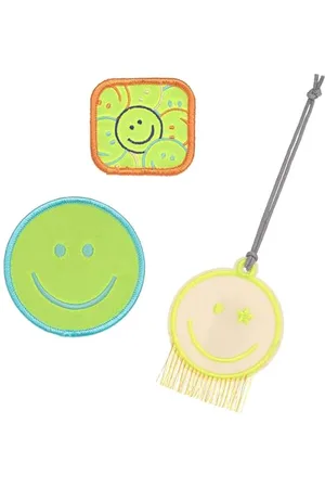 LÄSSIG Anhänger und Patches Set (3 Stk.) mit Druckknopf/School Patches Set